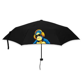 Monkey Dj - Parapluie standard - noir - Devant