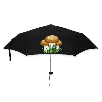 Ein guter Pilzkenner findet immer einen Steinpilz - Regenschirm (klein) - Schwarz - Vorne