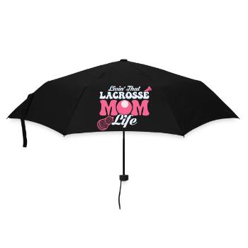 Livin' That Lacrosse Mom Life Goalie Player Team F - Regenschirm (klein) - Schwarz - Vorne