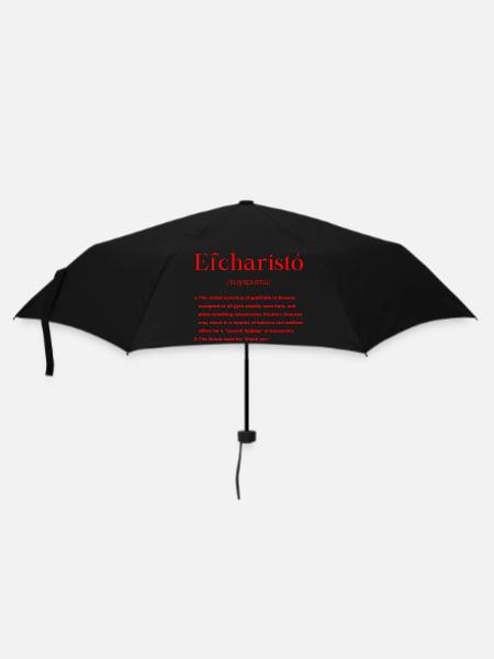 Griechisch - Regenschirm (klein) - Schwarz