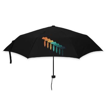 Retro Scout - Regenschirm (klein) - Schwarz - Vorne
