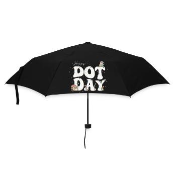 Happy Dot Day Hippie Flowers Gnome Groovy Teacher - Umbrella (small) - black - Front