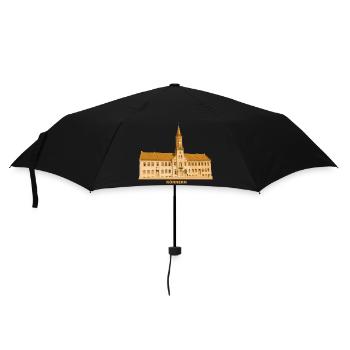 Könnern Rathaus Salzlandkreis Sachsen-Anhalt - Regenschirm (klein) - Schwarz - Vorne