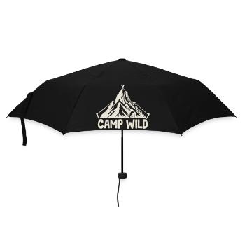Camp Wild - Bergzelt [Weiß] - Regenschirm (klein) - Schwarz - Vorne