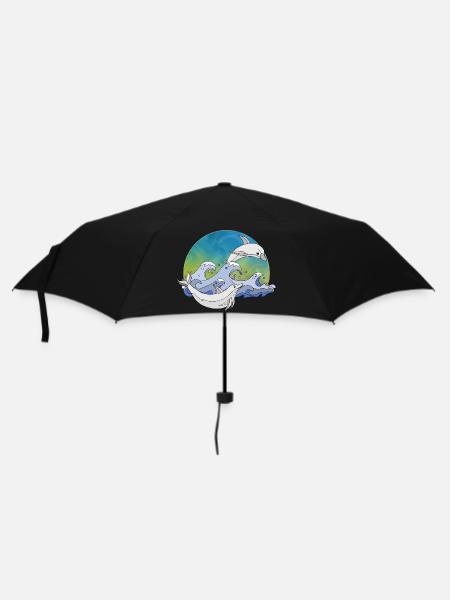Delphine - Regenschirm (klein) - Schwarz