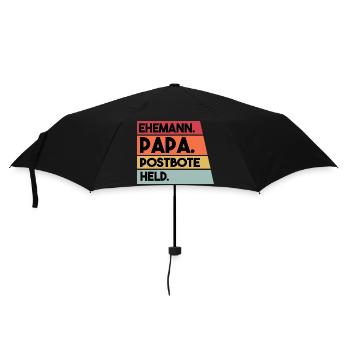 Ehemann Papa Beruf Postbote Held - Regenschirm (klein) - Schwarz - Vorne