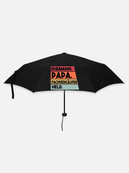 Ehemann Papa Fachverkäufer Held - Regenschirm (klein) - Schwarz