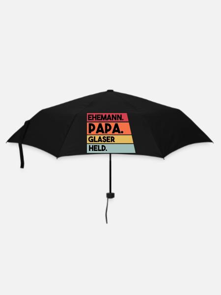 Ehemann Papa Glaser Held - Regenschirm (klein) - Schwarz