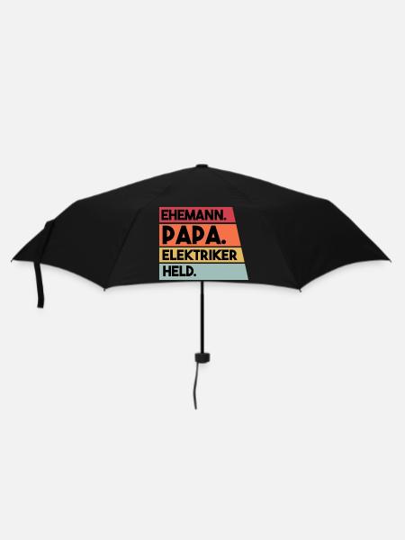 Ehemann Papa Elektriker Held - Regenschirm (klein) - Schwarz