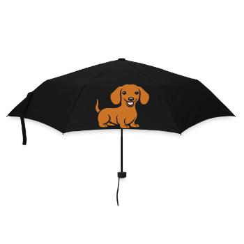 teckel - Parapluie standard - noir - Devant