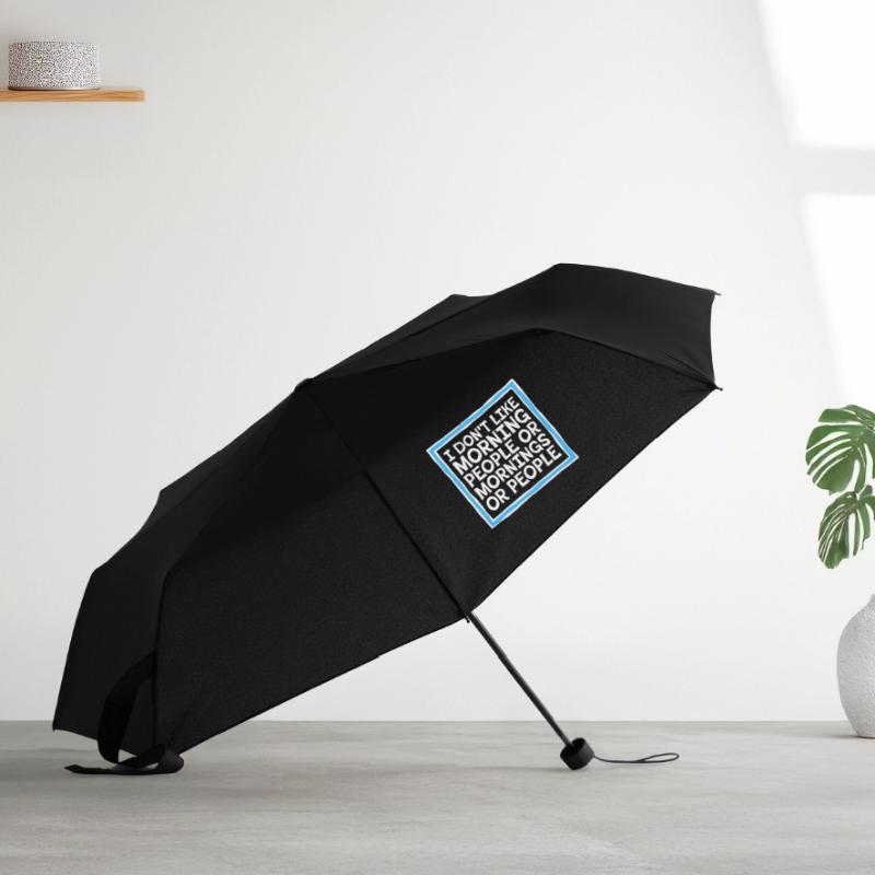Lustig, ich mag den Morgen oder den Morgen oder die Menschen nicht Regenschirm (klein)