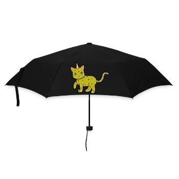 Licornes, Chats, Chats, Animaux Mythiques - Parapluie standard - noir - Devant