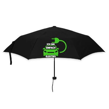 Ich bin einfach Elektro lustige Elektroauto Spruch - Regenschirm (klein) - Schwarz - Vorne