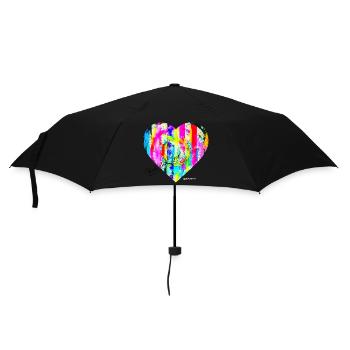 "MadeW-LOVE" by Acryl Galerie & Design - Regenschirm (klein) - Schwarz - Vorne