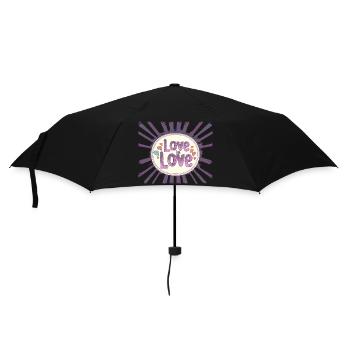 Liebe ist Liebe 2 - Regenschirm (klein) - Schwarz - Vorne