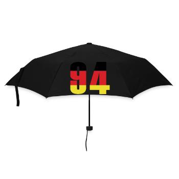94 Zahl Deutschland Trikot - Regenschirm (klein) - Schwarz - Vorne