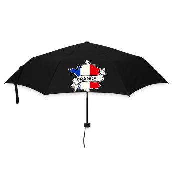 France - Flag - Map - Umbrella (small) - black - Front