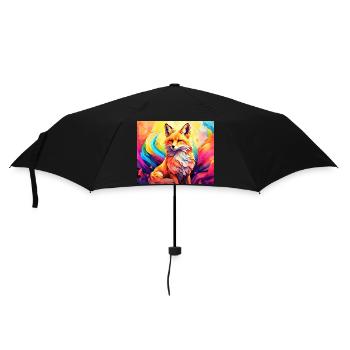 cute fox #fox #cute - Umbrella (small) - black - Front