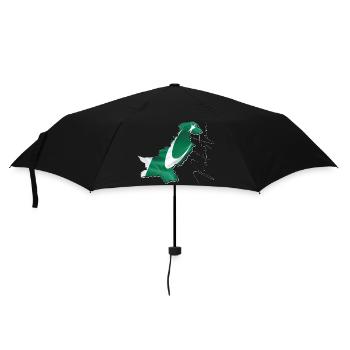 Pakistan flag in the Pakistan map EN - Umbrella (small) - black - Front