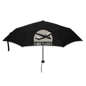 I Like Planes 16 - Regenschirm (klein) - Schwarz - Vorne