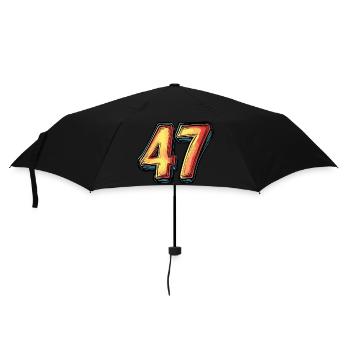 47 Number Comic - Umbrella (small) - black - Front