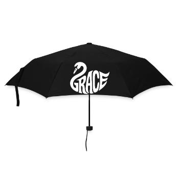 Grace - Logo du cygne cool - Parapluie standard - noir - Devant