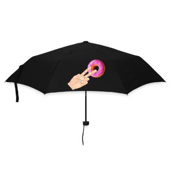 2 In The Pinky Donut - Umbrella (small) - black - Front