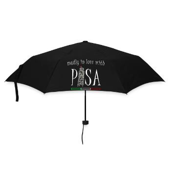 Amoureux de Pise, dessin à la main, tour penchée - Parapluie standard - noir - Devant