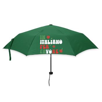 in italiano per favore - funny italian language  - Umbrella (small) - bottlegreen - Front