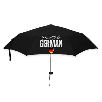 Deutscher Stolz, ich liebe Deutschland - Regenschirm (klein) - Schwarz - Vorne