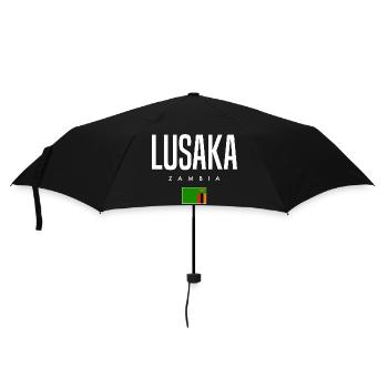 Lusaka, Zambia - Umbrella (small) - black - Front
