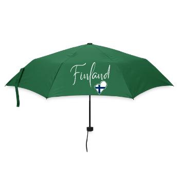 I love Finland, made in Finland - Umbrella (small) - bottlegreen - Front