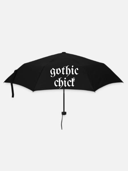 Gothic chick Modern goth font saying - Umbrella (small) - black