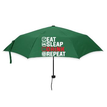 Manger Dormir Boire Répéter - Conception de fête amusante - Parapluie standard - vert bouteille - Devant