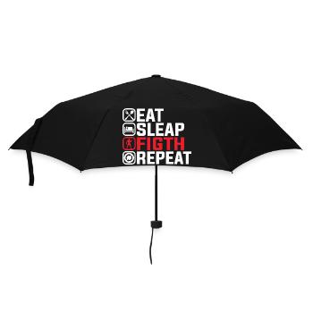 Manger Dormir Combattre Répéter - Conception de combattant MMA - Parapluie standard - noir - Devant