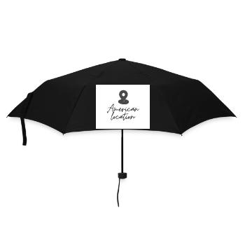 Épingle de localisation américaine - Parapluie standard - noir - Devant
