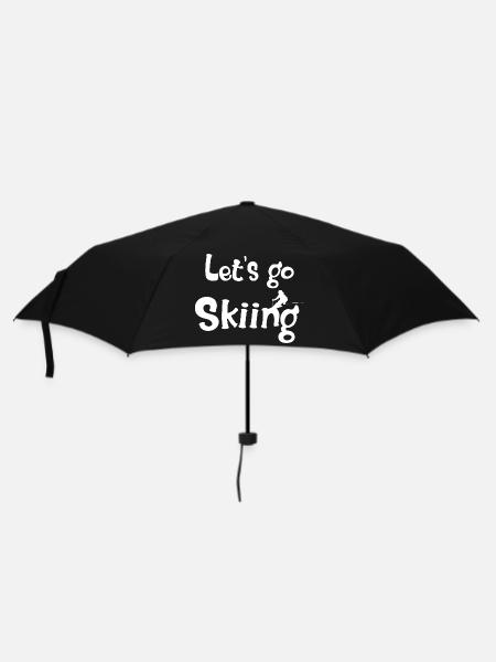 Bold ski lover - Umbrella (small) - black