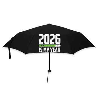 2026 Is My Year Motivational New Year Celebration  - Umbrella (small) - black - Front