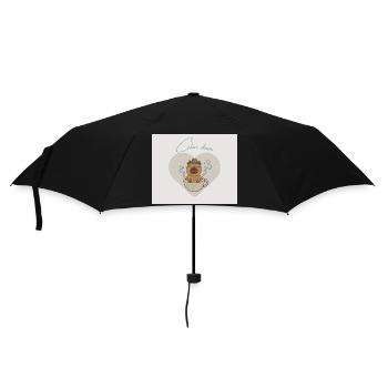 Hamster chills in teacup - Umbrella (small) - black - Front