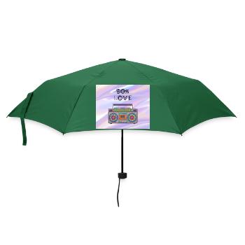 90s Love Boombox - Umbrella (small) - bottlegreen - Front