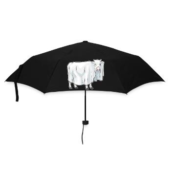 Vache Halloween fantôme - Parapluie standard - noir - Devant