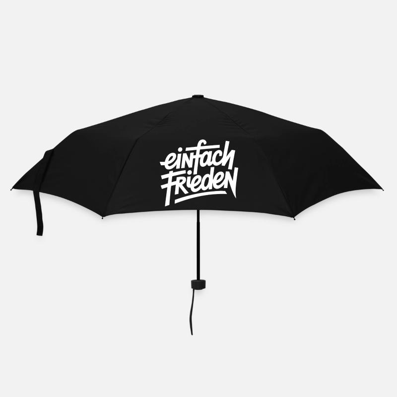 Einfach Frieden - Regenschirm (klein) - Schwarz