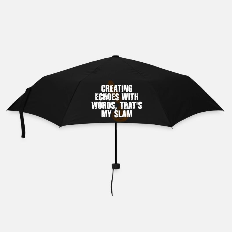 Slam Poetry Gitarrenechos - Regenschirm (klein) - Schwarz