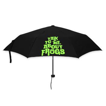 Talk To Me About Frogs Funny Frog Lover - Umbrella (small) - black - Front