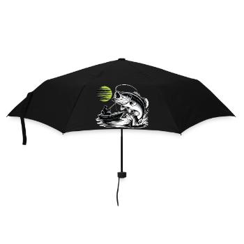 Pêche Sportive Black Bass Nautisme Lune Vintage - Parapluie standard - noir - Devant