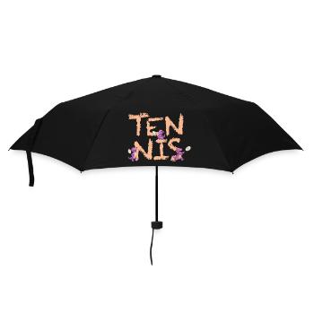 Tennis avec Dino Tami en aprico / design officiel - Parapluie standard - noir - Devant