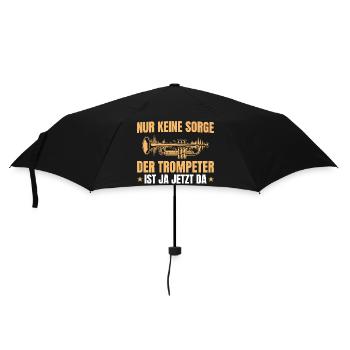 Trompeter Geschenk – Keine Sorge Trompete - Regenschirm (klein) - Schwarz - Vorne