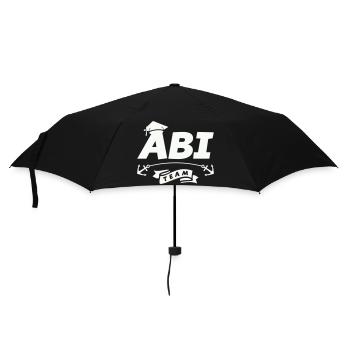 Abi Team Logo mit Ankerband - Regenschirm (klein) - Schwarz - Vorne