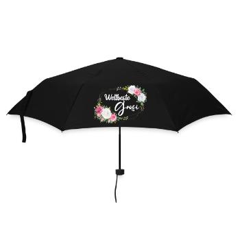 S Beschte Grosi Oma Schweiz Schweizerdeutsch Omi - Regenschirm (klein) - Schwarz - Vorne