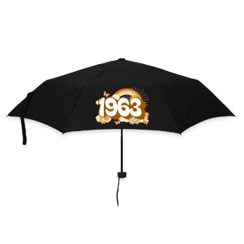 Retro 1963 Fête Anniversaire Femme 60 Ans - Parapluie standard - noir - Devant